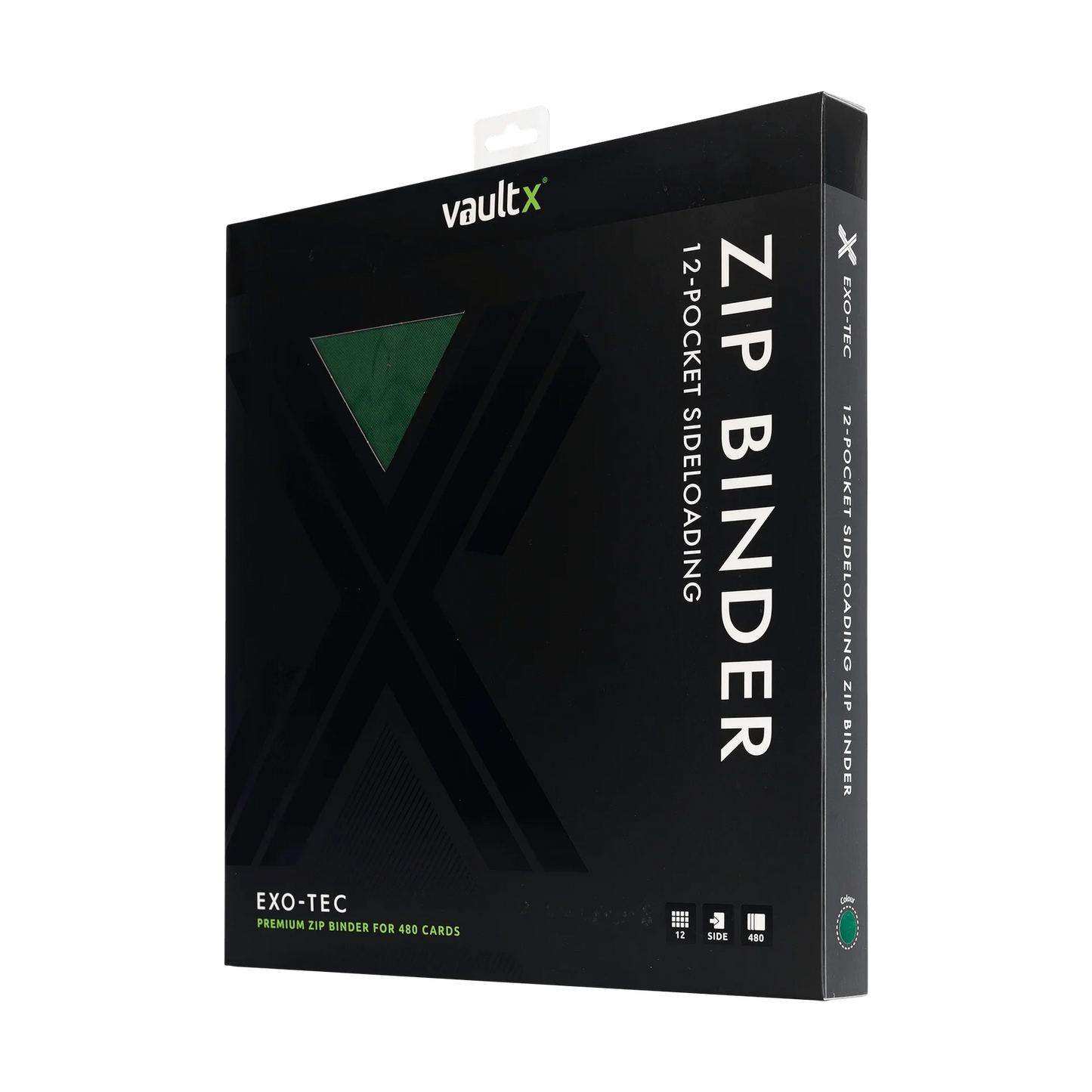 Vault X - 12-Pocket Exo-Tec® Zip Binder - Green