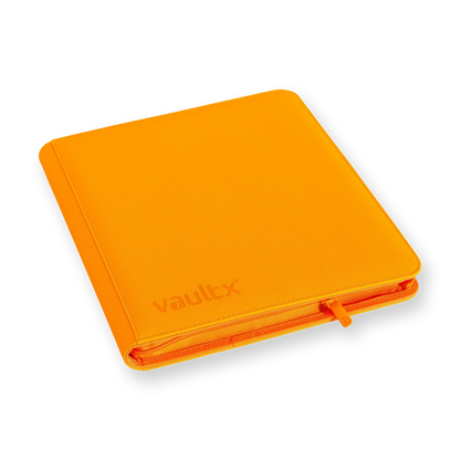 Vault X - 12-Pocket Exo-Tec® Zip Binder - Neon Orange