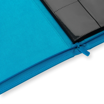 Vault X - 12-Pocket Exo-Tec® Zip Binder - Neon Blue