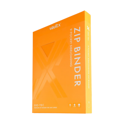 Vault X - 9-Pocket Exo-Tec® Zip Binder - Neon Orange