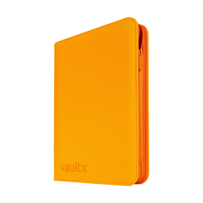 Vault X - 9-Pocket Exo-Tec® Zip Binder - Neon Orange