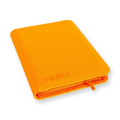 Vault X - 9-Pocket Exo-Tec® Zip Binder - Neon Orange