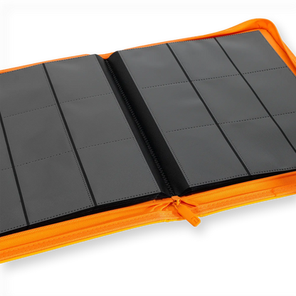 Vault X - 9-Pocket Exo-Tec® Zip Binder - Neon Orange