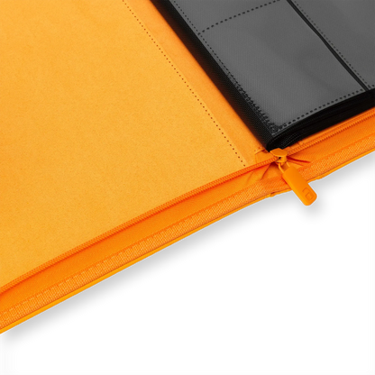 Vault X - 9-Pocket Exo-Tec® Zip Binder - Neon Orange