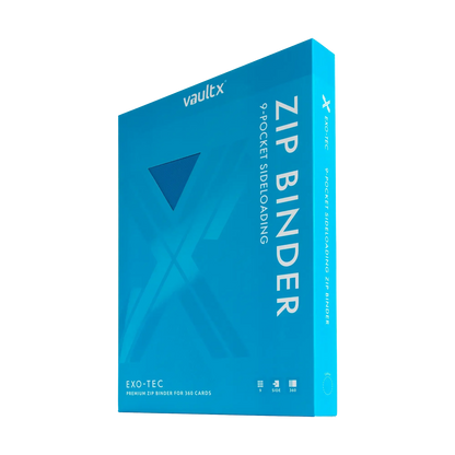 Vault X - 9-Pocket Exo-Tec® Zip Binder - Neon Blue