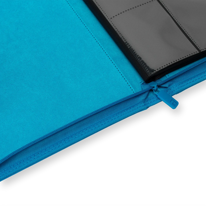 Vault X - 9-Pocket Exo-Tec® Zip Binder - Neon Blue