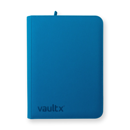 Vault X - 9-Pocket Exo-Tec® Zip Binder - Neon Blue