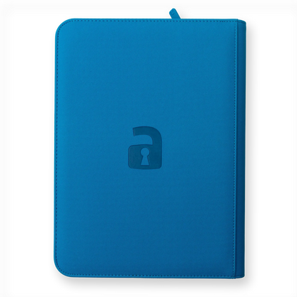 Vault X - 9-Pocket Exo-Tec® Zip Binder - Neon Blue
