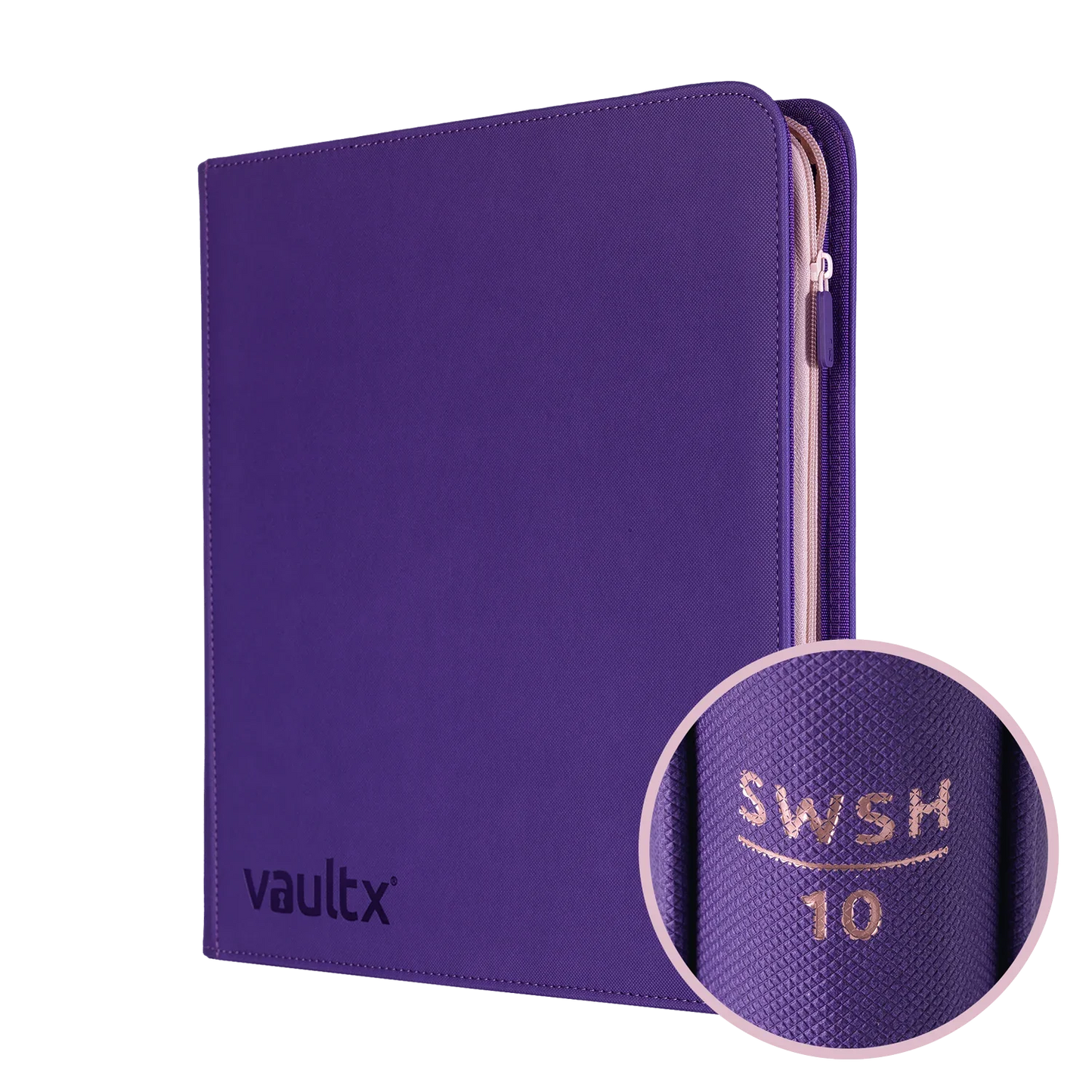 Vault X - 12-Pocket Exo-Tec® Zip Binder - SWSH10 - Purple
