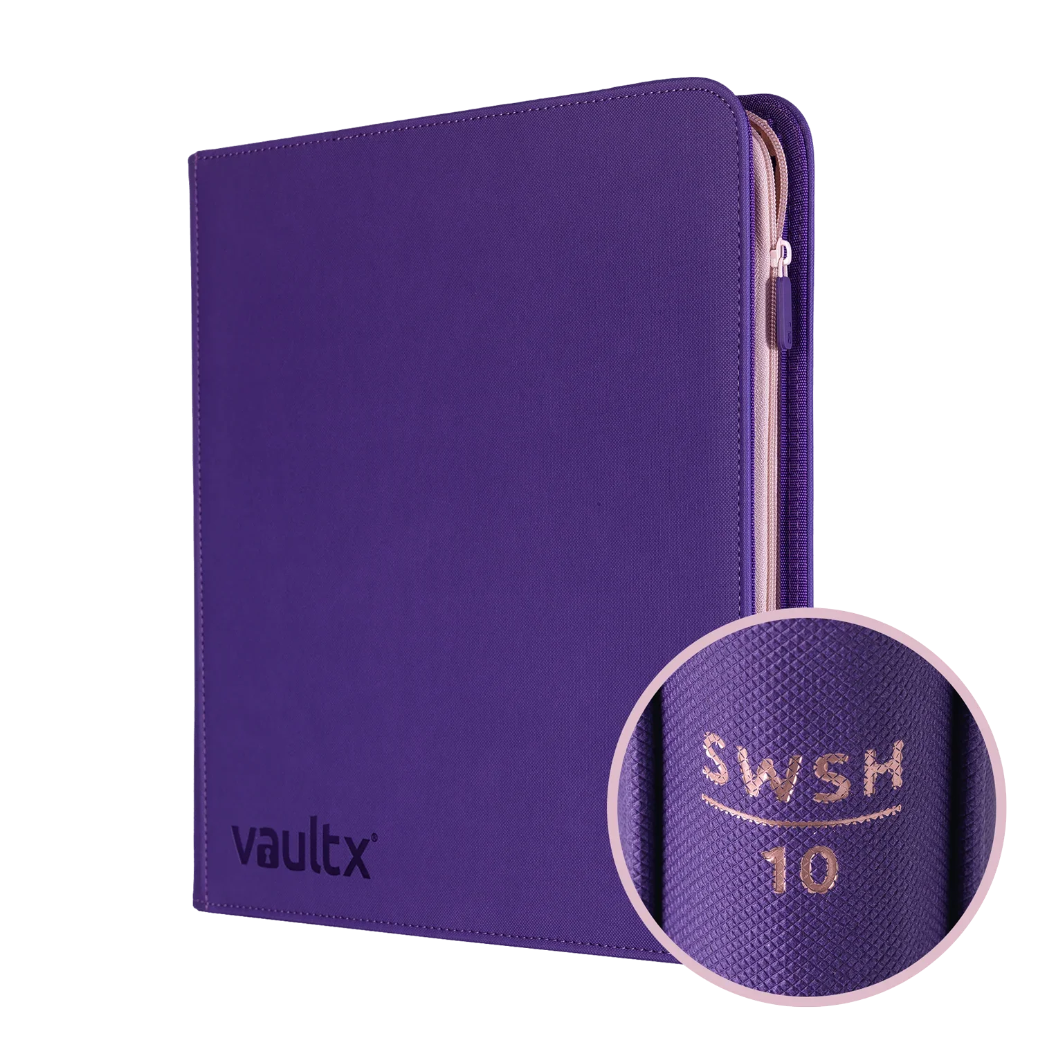 Vault X - 12-Pocket Exo-Tec® Zip Binder - SWSH10 - Purple