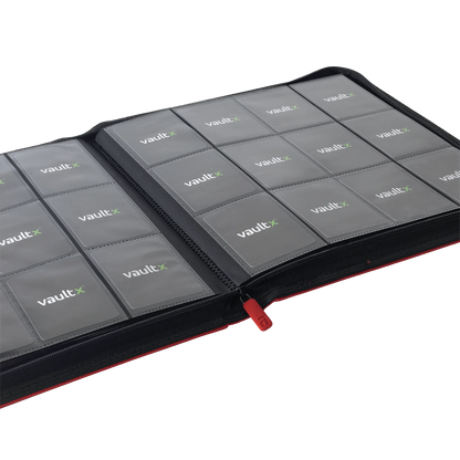 Vault X - 12-Pocket Exo-Tec® Zip Binder - Red