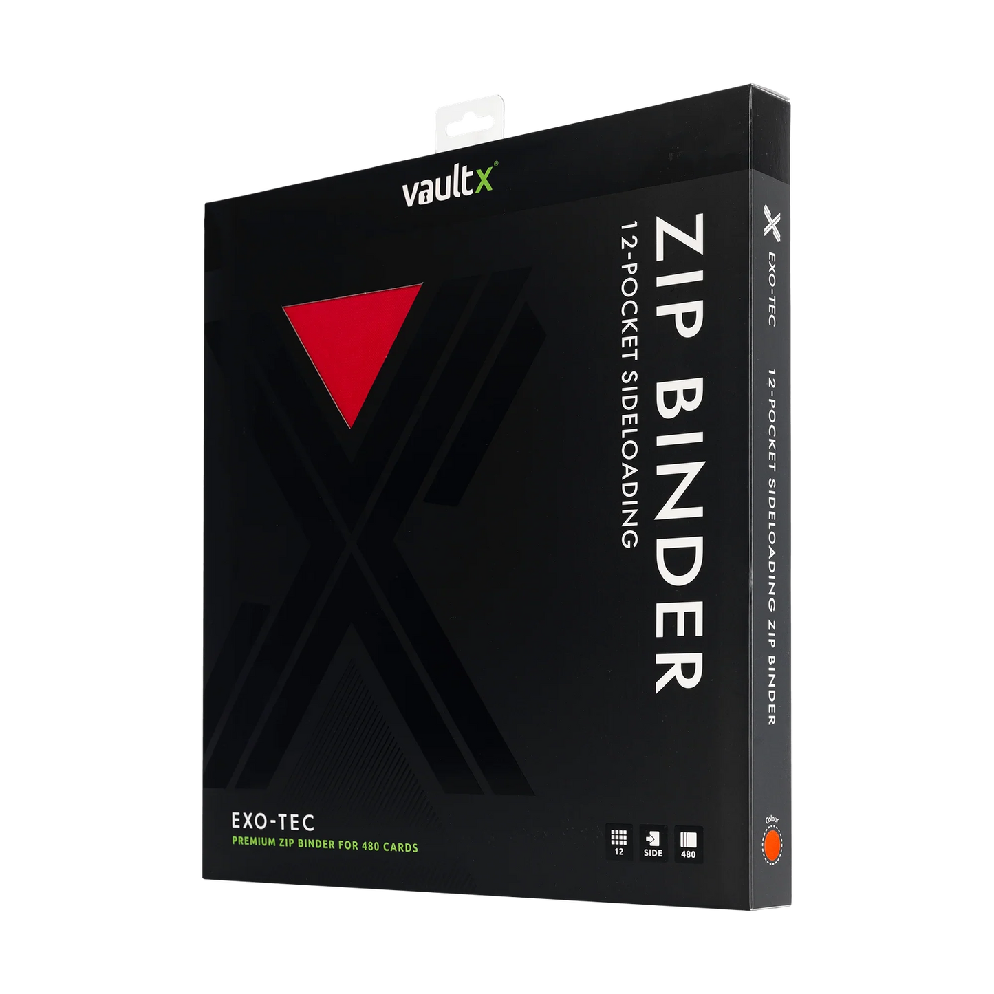 Vault X - 12-Pocket Exo-Tec® Zip Binder - Red