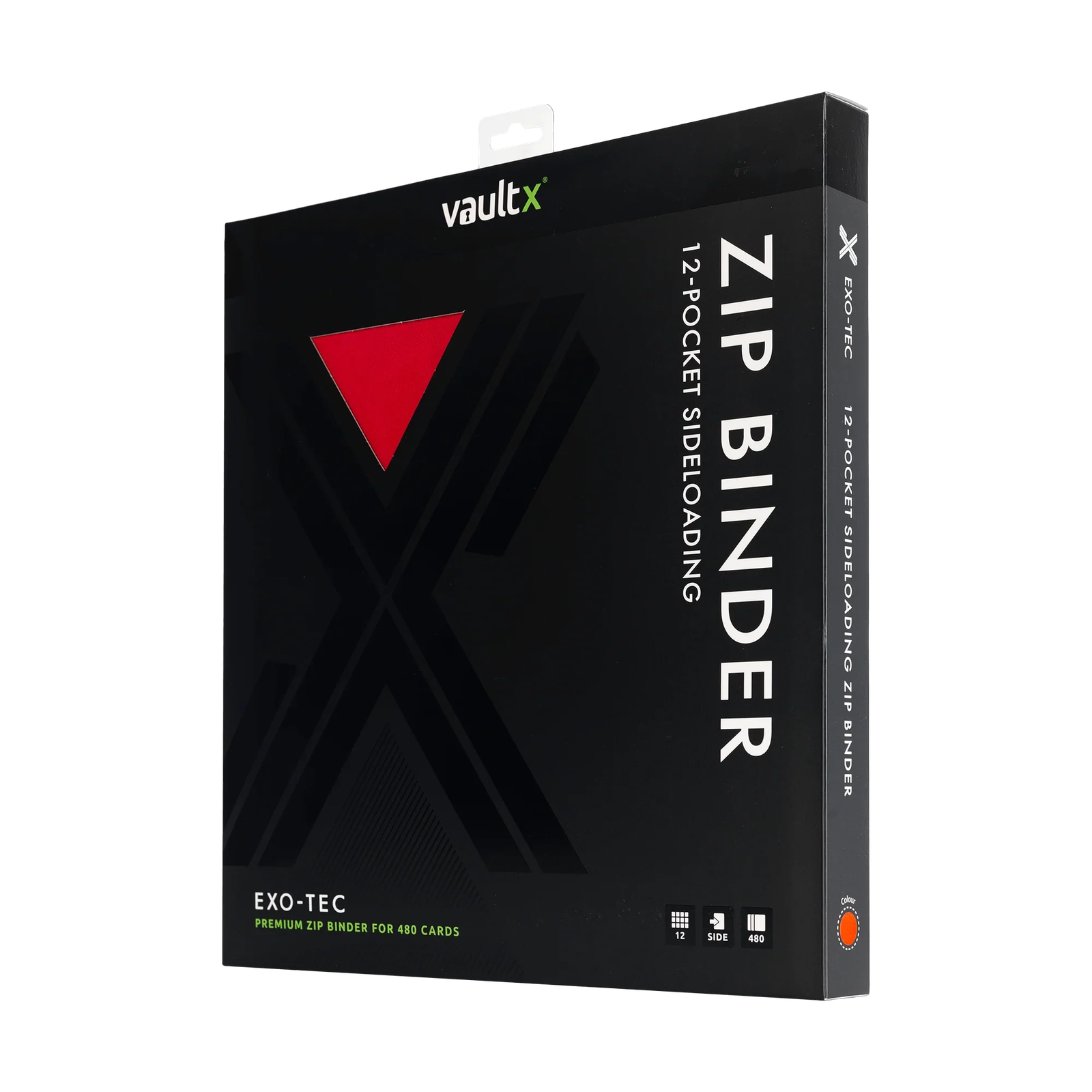 Vault X - 12-Pocket Exo-Tec® Zip Binder - Red