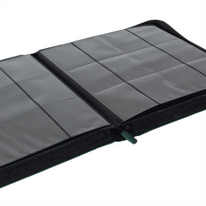 Vault X - 12-Pocket Exo-Tec® Zip Binder - Green