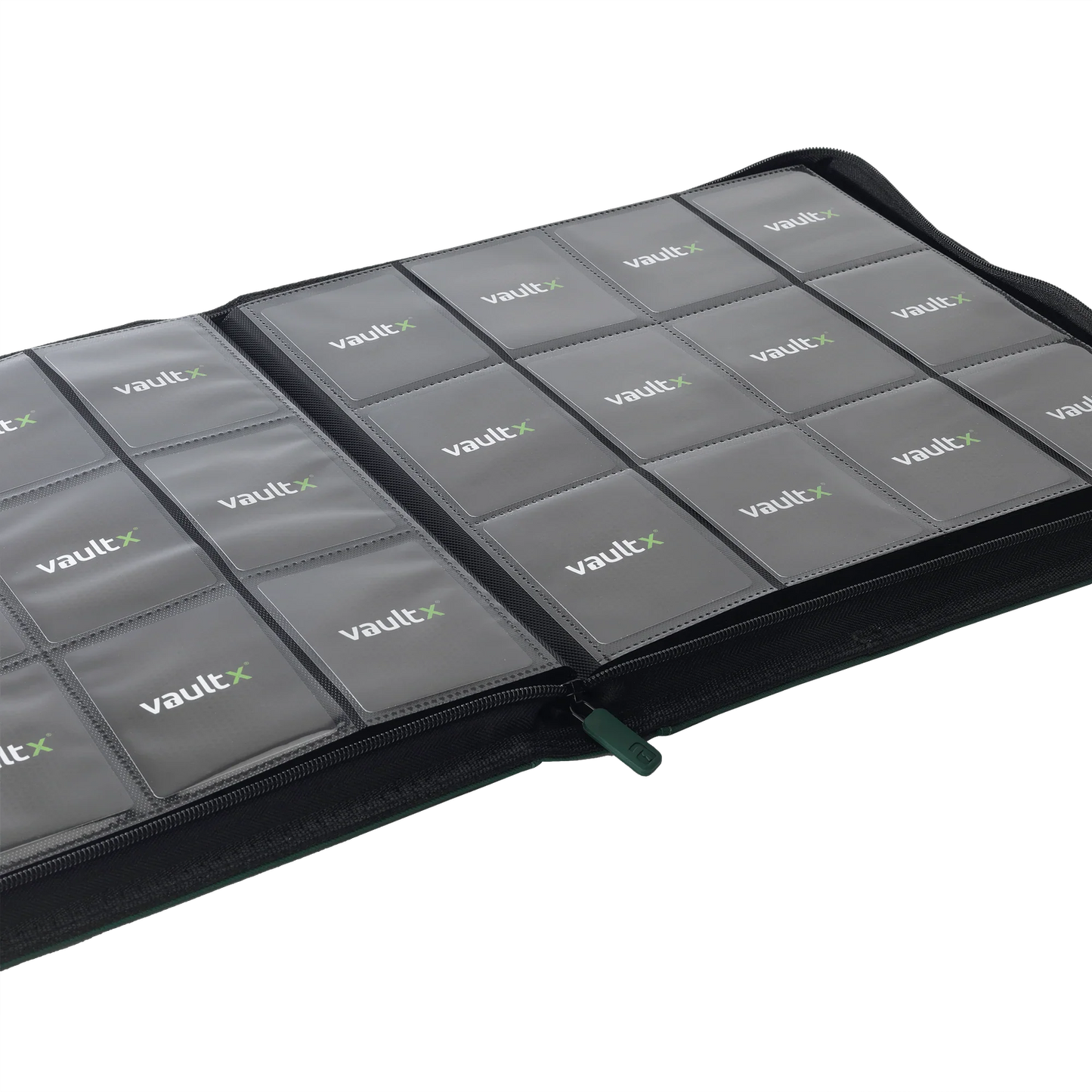 Vault X - 12-Pocket Exo-Tec® Zip Binder - Green