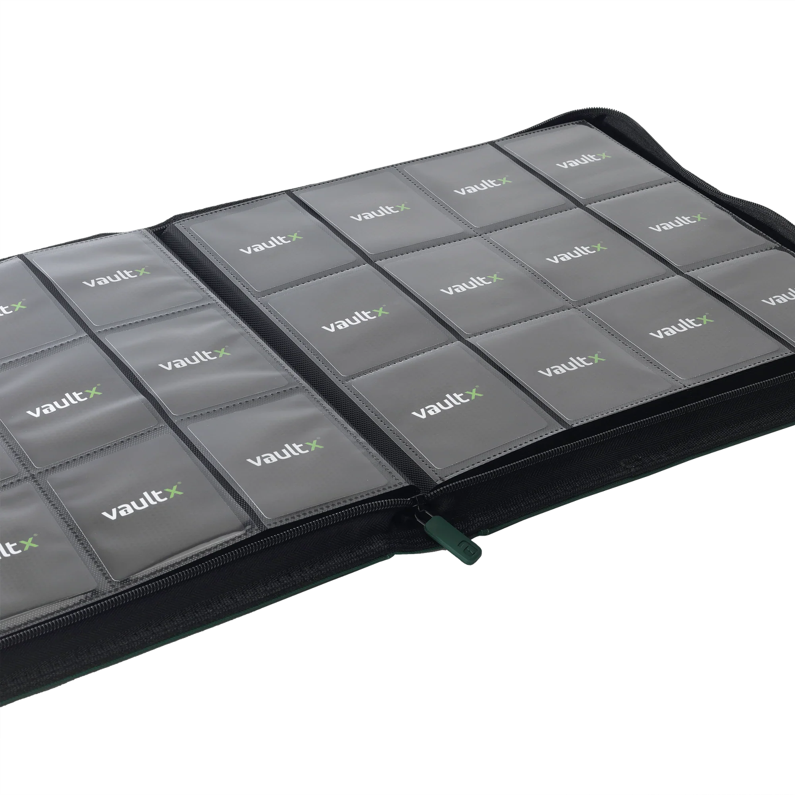 Vault X - 12-Pocket Exo-Tec® Zip Binder - Green