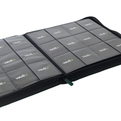 Vault X - 12-Pocket Exo-Tec® Zip Binder - Green