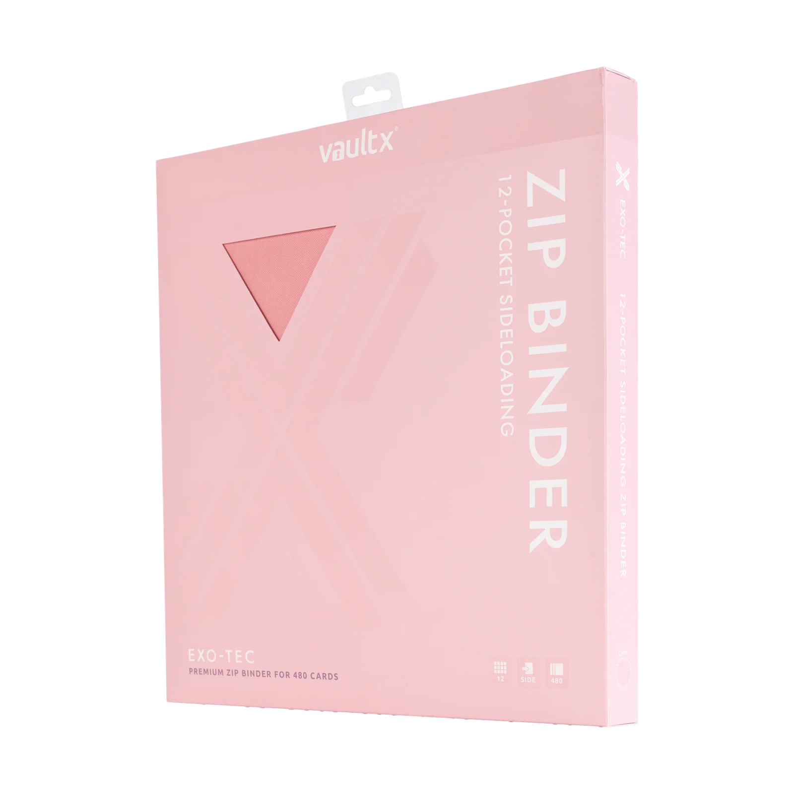Vault X - 12-Pocket Exo-Tec® Zip Binder - Just Pink
