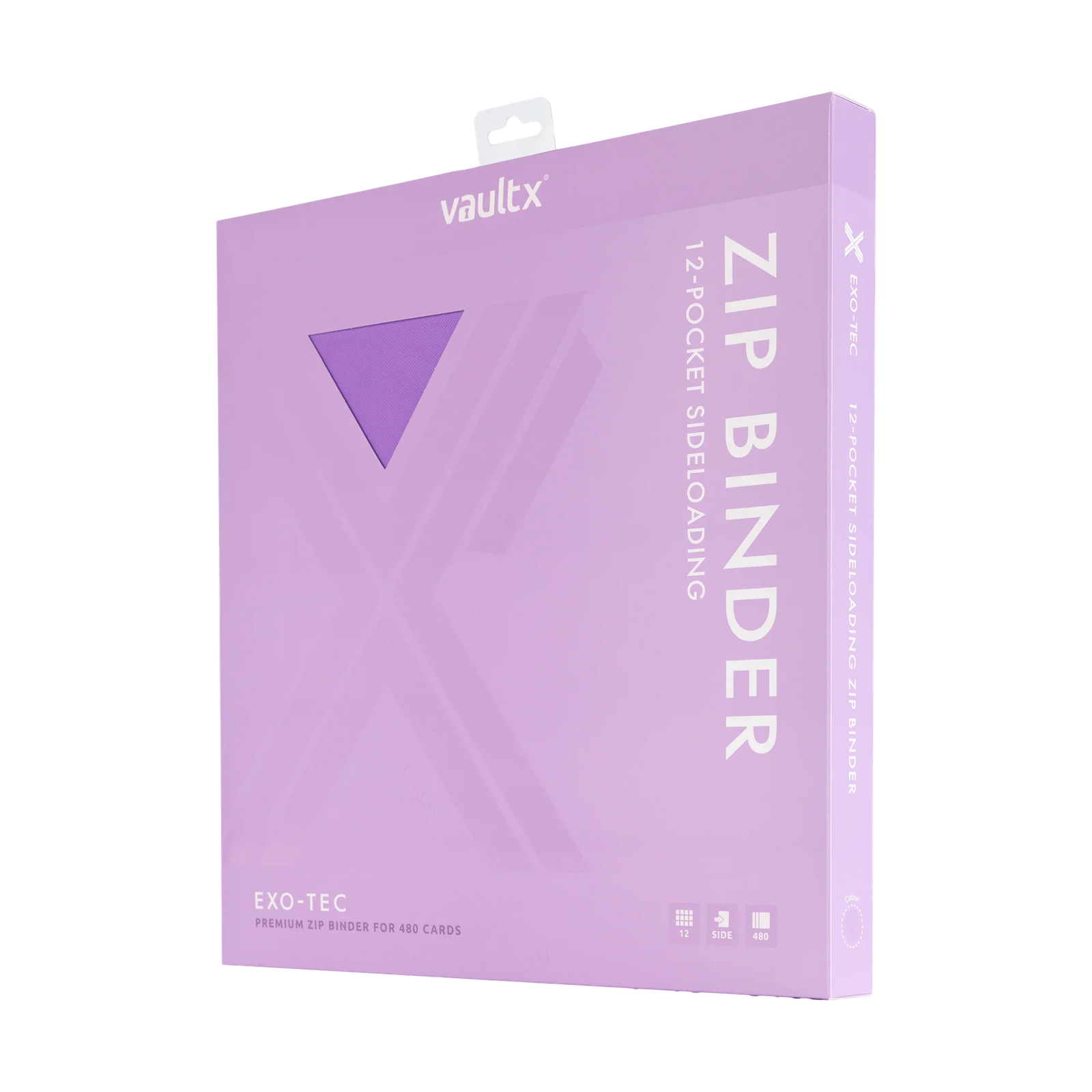 Vault X - 12-Pocket Exo-Tec® Zip Binder - Just Purple