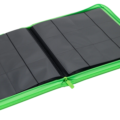 Vault X - 12-Pocket Exo-Tec® Zip Binder - Neon Green