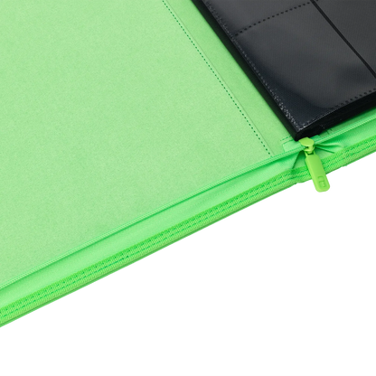 Vault X - 12-Pocket Exo-Tec® Zip Binder - Neon Green