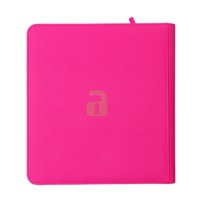 Vault X - 12-Pocket Exo-Tec® Zip Binder - Neon Pink
