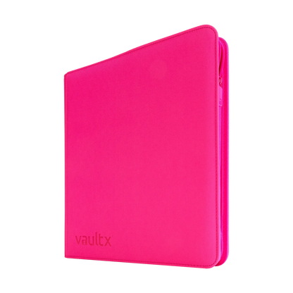Vault X - 12-Pocket Exo-Tec® Zip Binder - Neon Pink