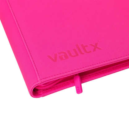 Vault X - 12-Pocket Exo-Tec® Zip Binder - Neon Pink