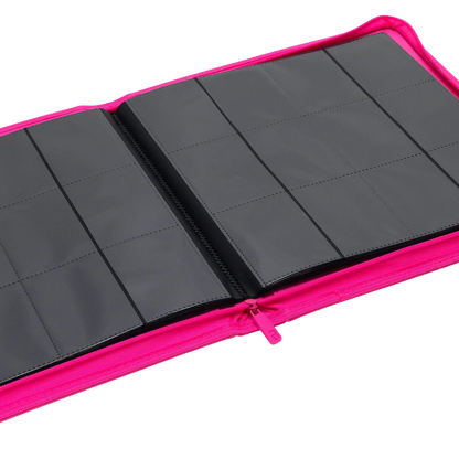 Vault X - 12-Pocket Exo-Tec® Zip Binder - Neon Pink