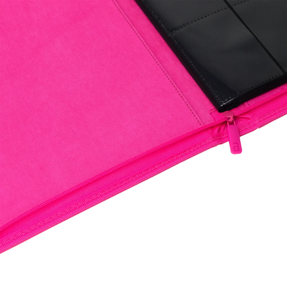 Vault X - 12-Pocket Exo-Tec® Zip Binder - Neon Pink