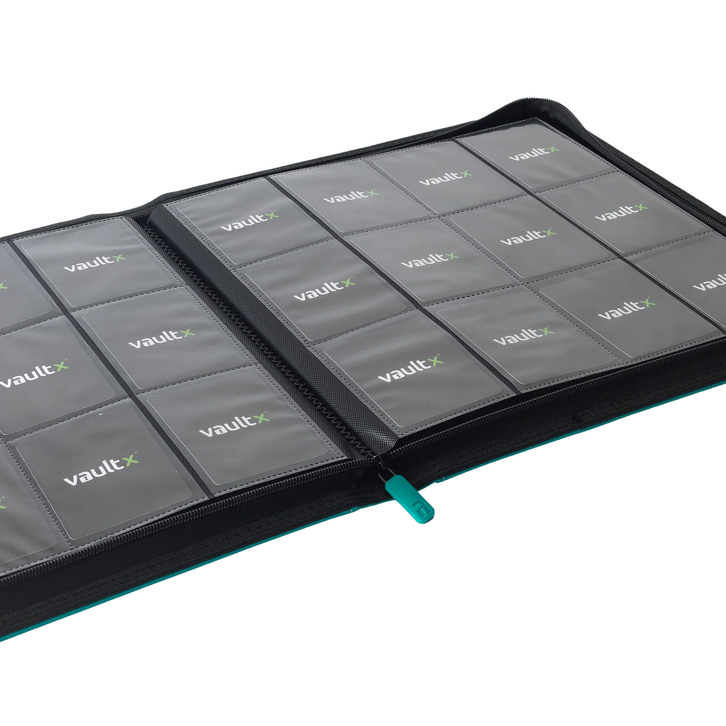 Vault X - 12-Pocket Exo-Tec® Zip Binder - Teal