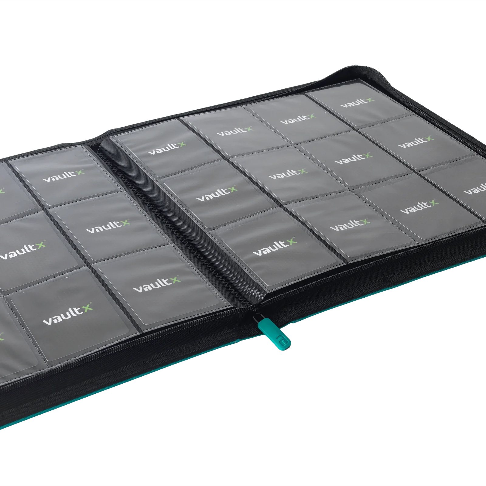 Vault X - 12-Pocket Exo-Tec® Zip Binder - Teal