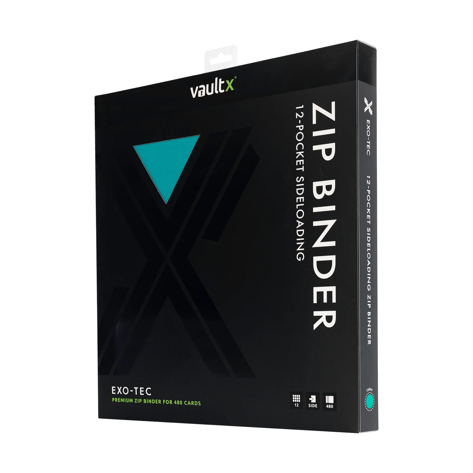 Vault X - 12-Pocket Exo-Tec® Zip Binder - Teal