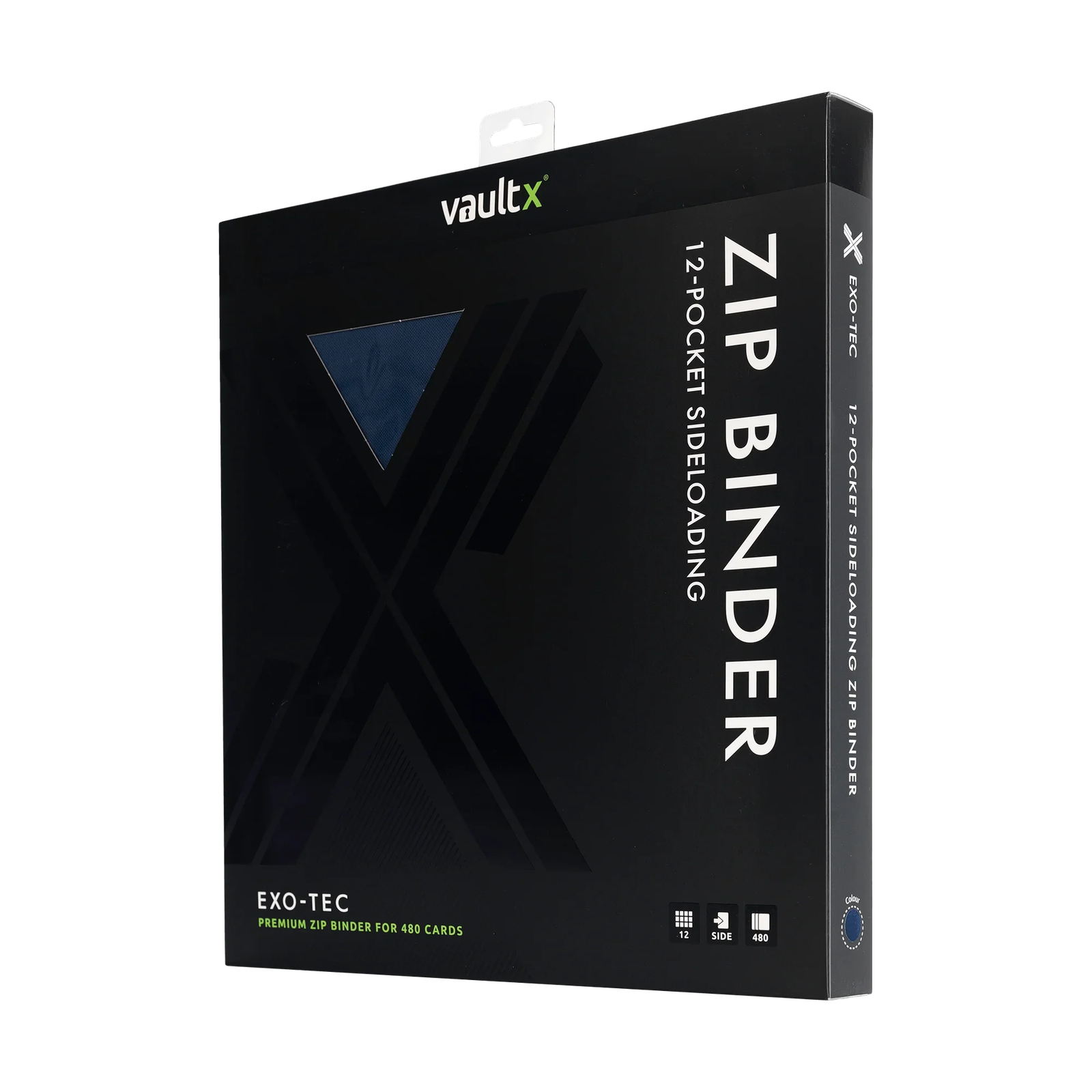 Vault X - 12-Pocket Exo-Tec® Zip Binder - Blue