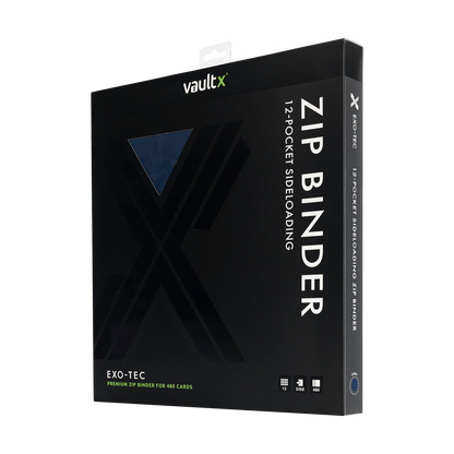 Vault X - 12-Pocket Exo-Tec® Zip Binder - Blue