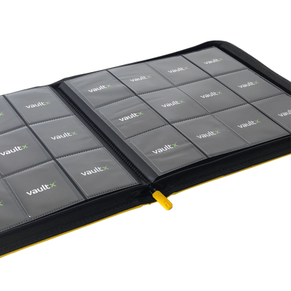 Vault X - 12-Pocket Exo-Tec® Zip Binder - Yellow