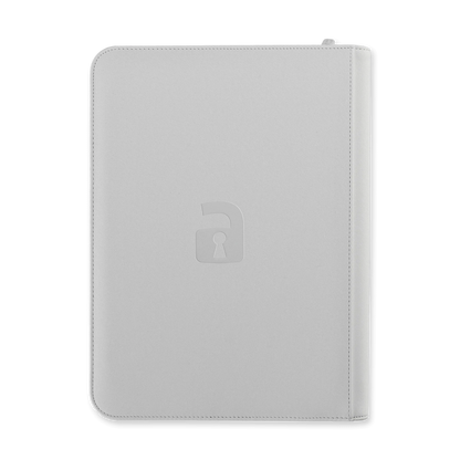 Vault X - 9-Pocket Exo-Tec® Zip Binder - White Edition